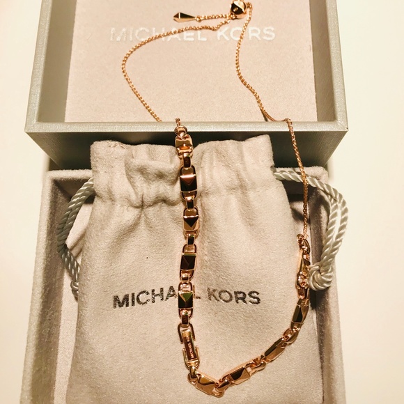 🎁 NWT $275 MICHAEL KORS Mercer Link Necklace - Picture 1 of 8